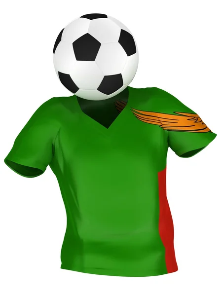 Piłce nożnej Zambii wszystkie zespoły kolekcja — Zdjęcie stockowe
