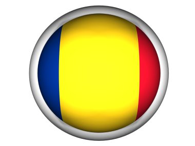 Romanya ulusal bayrak. düğme stili .