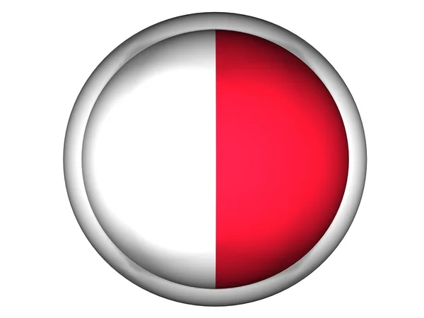 Государственный флаг Мальты. Стиль кнопки  . — стоковое фото