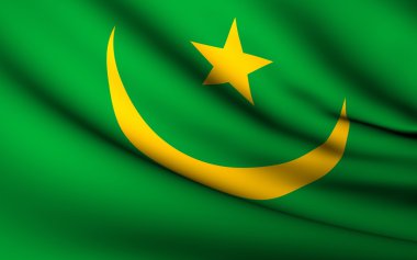 Bandera de mauritania. toda la colección países .