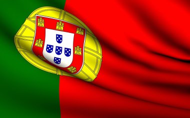 Flying Flag of Portugal . All Countries Collection .