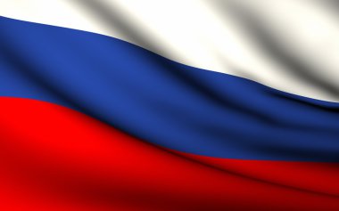 Flying Flag of Russia . All Countries Collection .