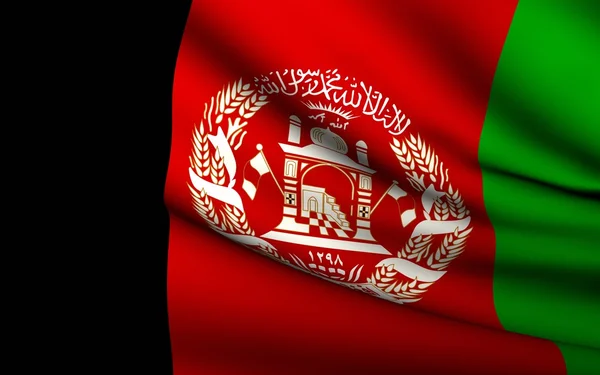 Afganistan bayraklı. Bütün ülkeler koleksiyonu . — Stok fotoğraf