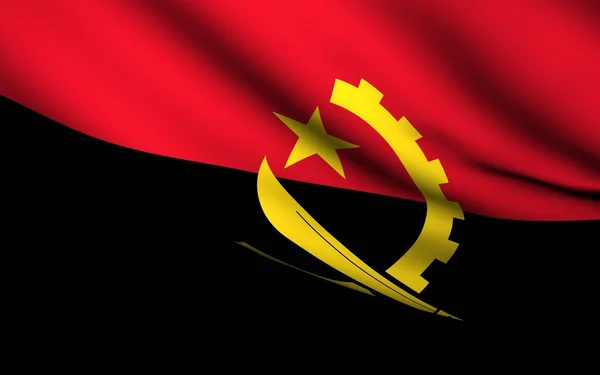 Flagge der Angola. Sammlung aller Länder . — Stockfoto
