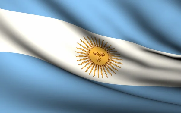 Flying Flag of Argentina . All Countries Collection . — Stock Photo, Image