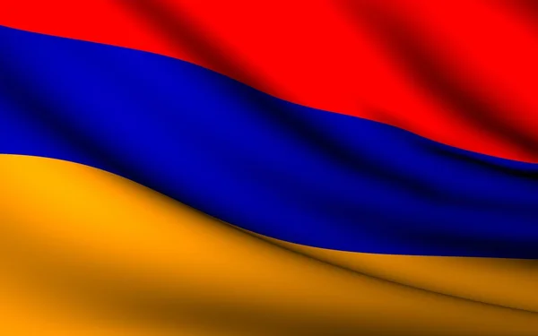 Flying Flag of Armenia . All Countries Collection . — Stock Photo, Image