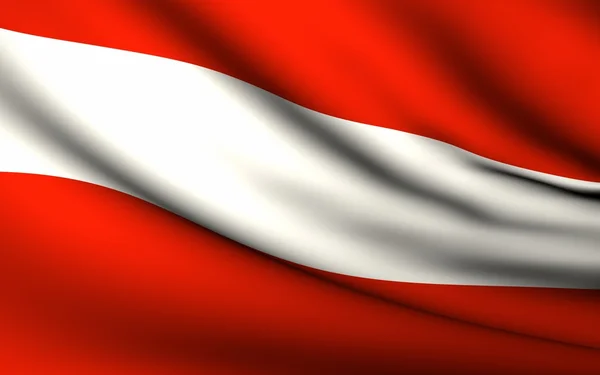 Flying Flag of Austria . All Countries Collection . — Stock Photo, Image