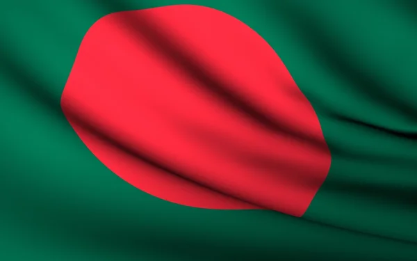 Flying Flag of Bangladesh . All Countries Collection . — стокове фото