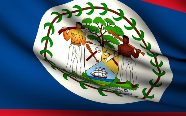 Flying Flag of Belize . All Countries Collection . — Stock Photo, Image