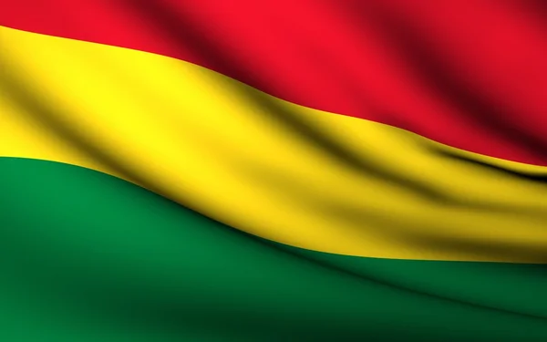 Flying Flag of Bolivia . All Countries Collection . — Stock Photo, Image