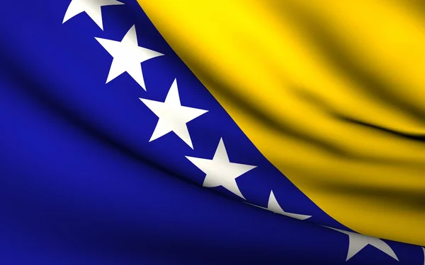 Flagg i Bosnien och Hercegovina — Stockfoto