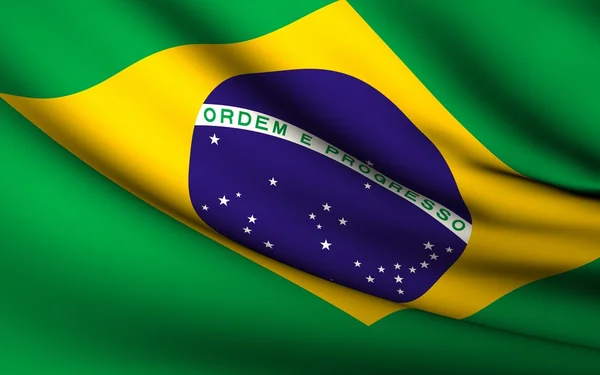 Bandiera Volante del Brasile. Collezione di tutti i paesi  . — Foto Stock
