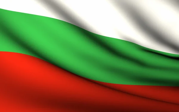 Flying Flag of Bulgaria . All Countries Collection . — Stock Photo, Image