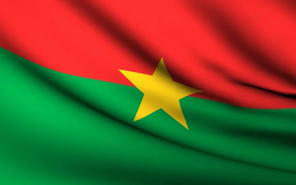 Flying Flag of Burkina Faso . All Countries Collection . — Stock Photo, Image