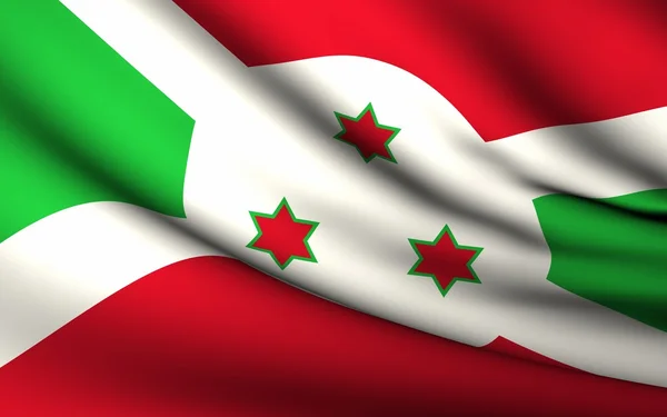 Flying Flag of Burundi . All Countries Collection . — Stock Photo, Image