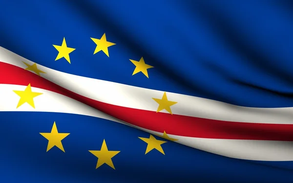 stock image Flying Flag of Cape Verde . All Countries Collection .