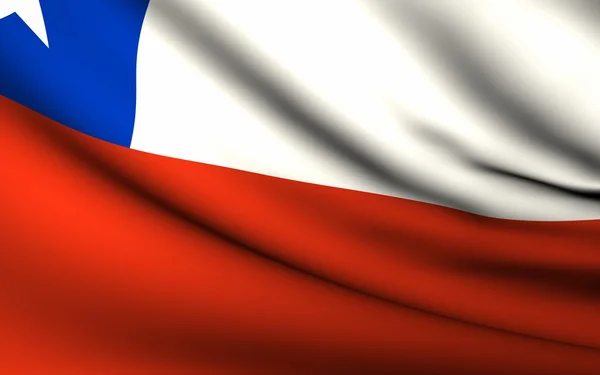 Flying Flag of Chile . All Countries Collection . — Stock Photo, Image