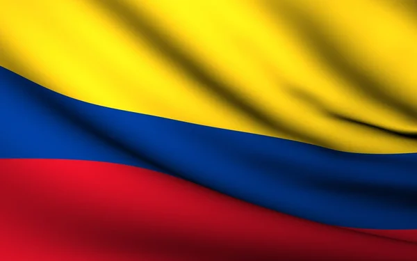 Flying Flag of Colombia . All Countries Collection . — Stock Photo, Image
