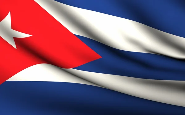 Flying Flag of Cuba . All Countries Collection . — стокове фото