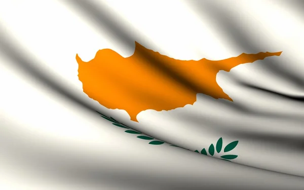 Bandiera di Cipro. Collezione di tutti i paesi  . — Foto Stock