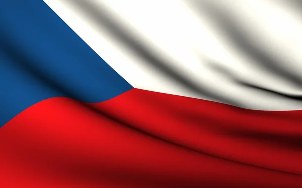 Bandeira voadora da República Checa. Todos os países Coleção  . — Fotografia de Stock