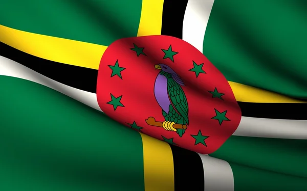 Flagge von Dominica. Sammlung aller Länder . — Stockfoto