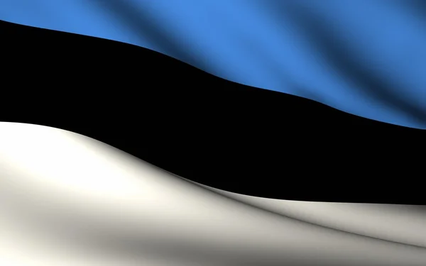 Flying Flag of Estonia . All Countries Collection . — стокове фото