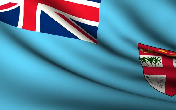Fijis flygende flagg. Samtlige land samler inn  . – stockfoto