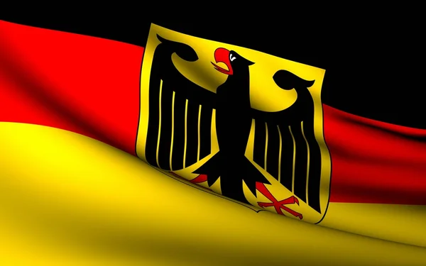 Plujícími pod vlajkou Německa. všechny země kolekce . — Stock fotografie