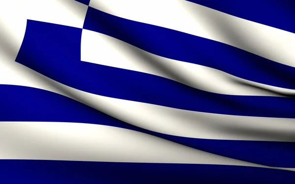 Flying Flag of Greece . All Countries Collection . — Stock Photo, Image