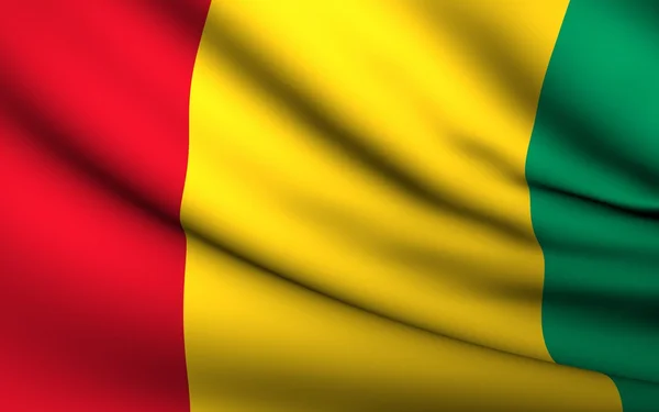 Flying Flag of Guinea Bissau . All Countries Collection . — Stock Photo, Image