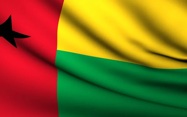 Flying Flag of Guinea. Colección de todos los países  . — Foto de Stock