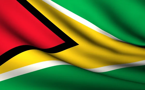 Flying Flag of Guyana . All Countries Collection . — Stock Photo, Image