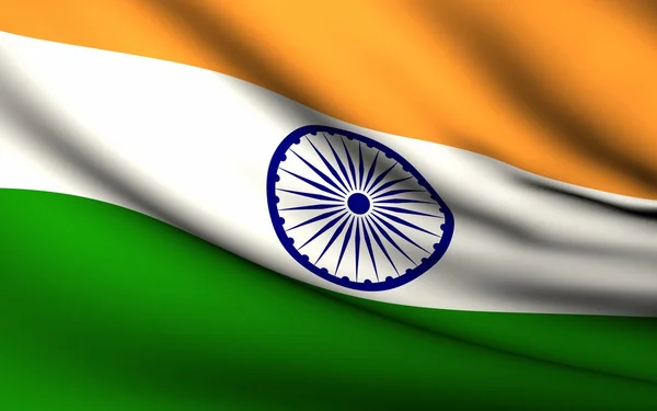 Pływających pod banderą z Indii. Wszystkie kraje kolekcja . — Zdjęcie stockowe