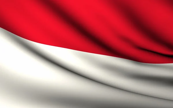 Flying Flag of Indonesia . All Countries Collection . — Stock Photo, Image