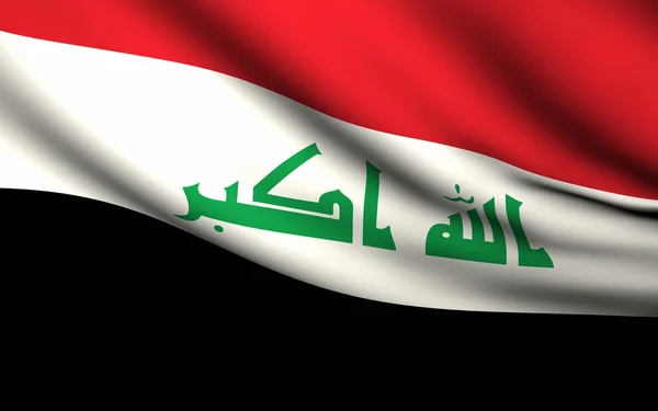 Flying Flag of Iraq . All Countries Collection . — Stock Photo, Image