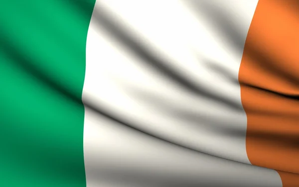 Flying Flag of Ireland . All Countries Collection . — Stock Photo, Image