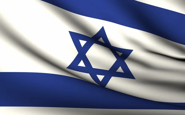 Flying Flag of Israel . All Countries Collection . — Stock Photo, Image
