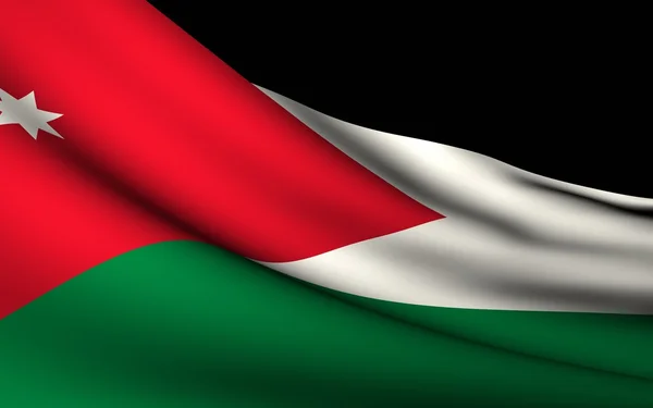 Bandeira voadora da Jordânia. Todos os países Coleção  . — Fotografia de Stock