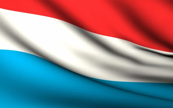 Flying Flag of Luxembourg . All Countries Collection . — Stock Photo, Image
