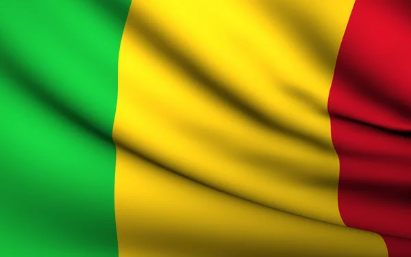 Flying Flag of Mali . All Countries Collection . — Stock Photo, Image