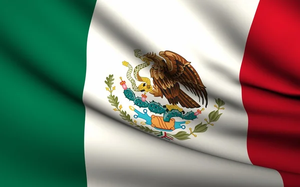 stock image Flying Flag of Mexico . All Countries Collection .