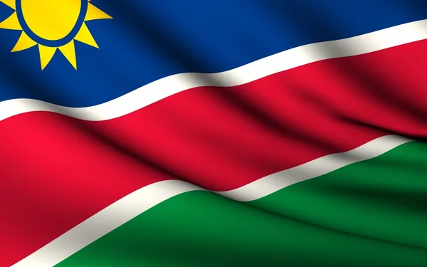 Bendera Terbang Namibia. Koleksi Semua Negara  . — Stok Foto