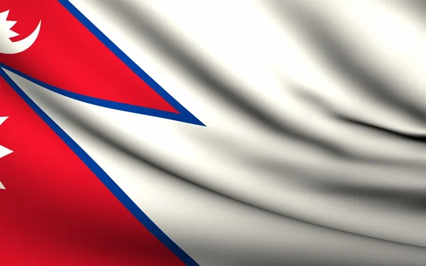 Nepal bayraklı. Bütün ülkeler koleksiyonu . — Stok fotoğraf