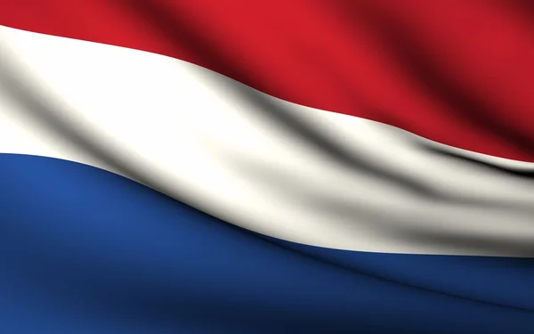 Flying Flag of Netherlands . All Countries Collection . — стокове фото