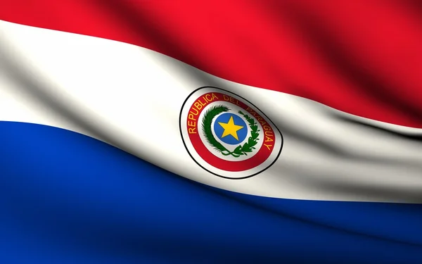 Flying Flag of Paraguay . All Countries Collection . — Stock Photo, Image