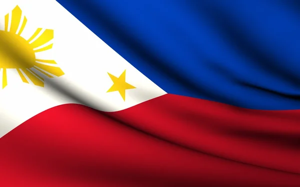 Flying Flag of Philippines . All Countries Collection . — стокове фото