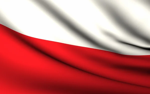 Flying Flag of Poland . All Countries Collection . — Stock Photo, Image