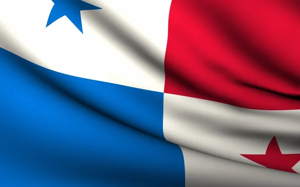 Flying Flag of Panama . All Countries Collection . — Stock Photo, Image