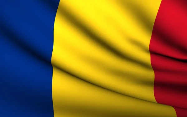 Pływających pod banderą z Rumunii. Wszystkie kraje kolekcja . — Zdjęcie stockowe